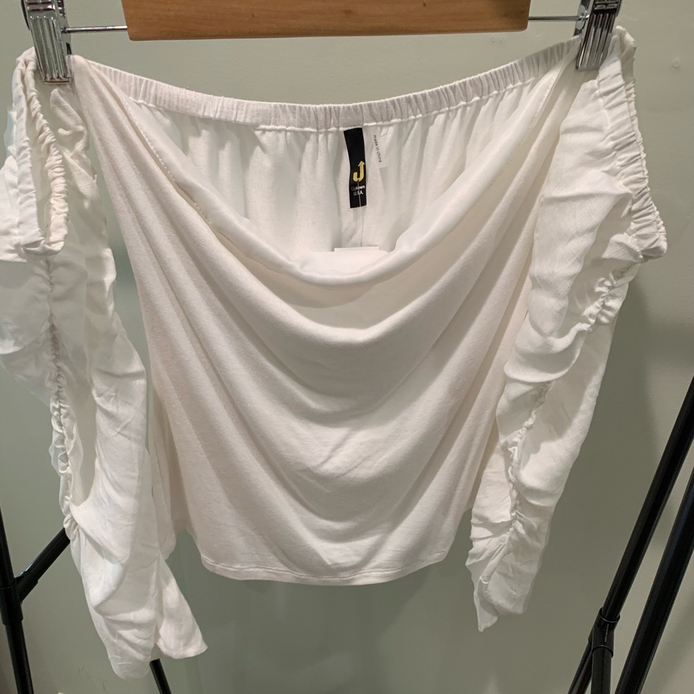 White off the shoulder shirt